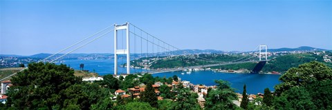 Framed Bosphorus Bridge, Istanbul, Turkey Print