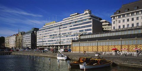 Framed Buildings at the waterfront, Palace Hotel, Helsinki, Finland Print