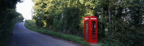 Framed Phone Booth, Worcestershire, England, United Kingdom Print