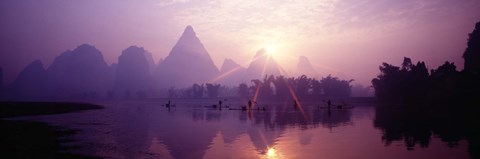 Framed China, Guilin, fishermen Print