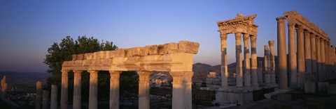 Framed Turkey, Pergamum, temple ruins Print