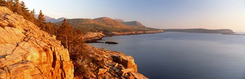 Framed High angle view of a coastline, Mount Desert Island, Acadia National Park, Maine, USA Print