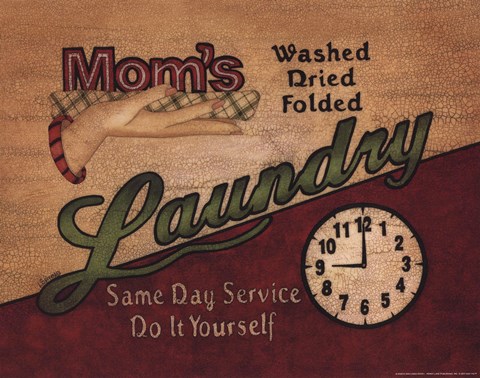 Framed Mom's Laundry Print