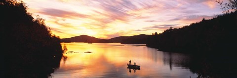 Framed Sunset Saranac Lake Franklin Co Adirondack Mtns NY USA Print