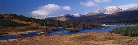 Framed Lake on mountainside, Loch Tulla, Rannoch Moor, Argyll, Scotland Print