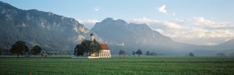 Framed St Coloman&#39;s Church, Bavaria, Germany Print
