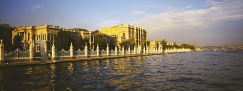 Framed Palace at the waterfront, Dolmabahce Palace, Bosphorus, Istanbul, Turkey Print