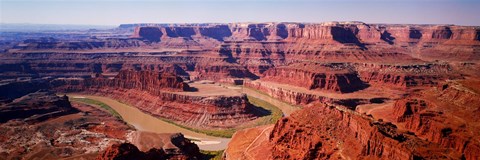 Framed River flowing through a canyon, Canyonlands National Park, Utah, USA Print