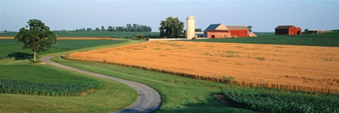 Framed Farm nr Mountville Lancaster Co PA USA Print