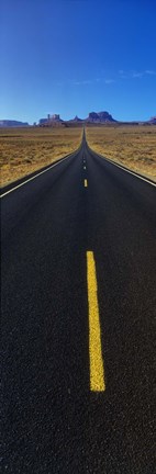 Framed Road through Monument Valley, Utah Print