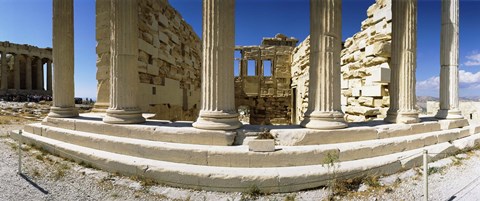 Framed Ruins of a temple, Parthenon, The Acropolis, Athens, Greece Print