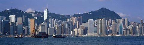 Framed Waterfront View of Hong Kong China Print