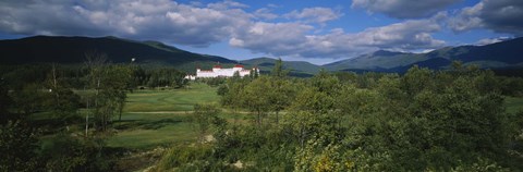 Framed Hotel in the forest, Mount Washington Hotel, Bretton Woods, New Hampshire, USA Print