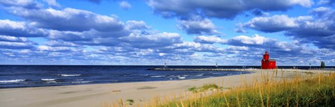 Framed Big Red Lighthouse, Holland, Michigan, USA Print