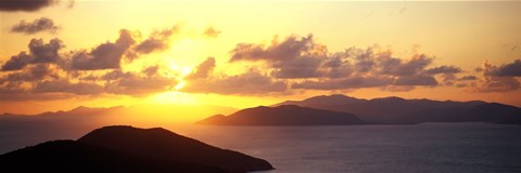 Framed Sunset Virgin Gorda British Virgin Islands Print