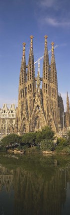 Framed Low Angle View Of A Cathedral, Sagrada Familia, Barcelona, Spain Print