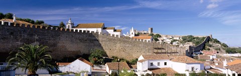 Framed Wall around a town, Obidos Portugal Print