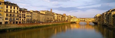 Framed Ponte Vecchio, Arno River, Florence, Tuscany, Italy Print