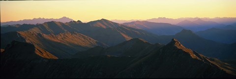 Framed Harris Mountains New Zealand Print