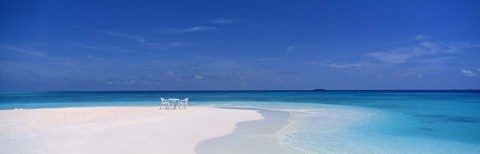 Framed Table and Two Chairs, The Maldives Print