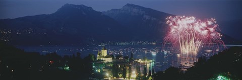 Framed Thuner See, Spiez, Switzerland Print