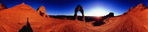 Framed Sunrise over Delicate Arch, Arches National Park, Utah Print