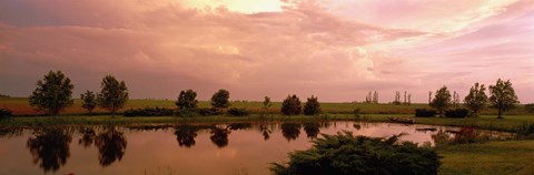 Framed Country pond IL USA Print