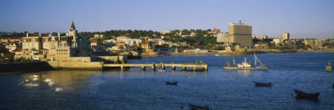 Framed Buildings at the waterfront, Cascais, Lisbon, Portugal Print