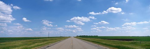 Framed Prairie Highway, De Smet, South Dakota, USA Print