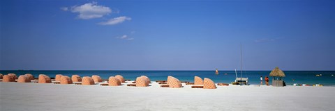 Framed Beach Scene, Miami, Florida, USA Print