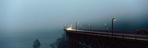 Framed Highway In Fog, San Francisco, California, USA Print