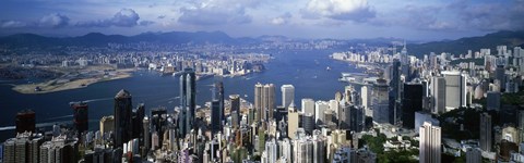 Framed Hong Kong with Cloudy Sky, China Print