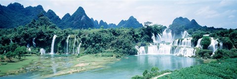 Framed Detian Waterfall, Guangxi Province, China Print