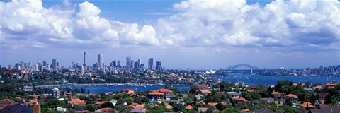 Framed Cityscape, Harbor, Sydney, Australia Print