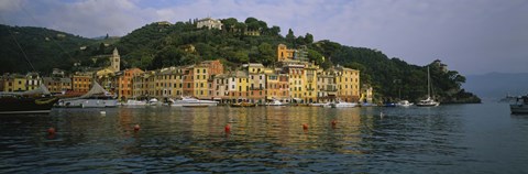 Framed Town at the waterfront, Portofino, Italy Print