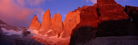 Framed Parque National Torres del Paine Patagonia Chile Print