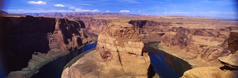 Framed Muleshoe Bend at a river, Colorado River, Arizona, USA Print