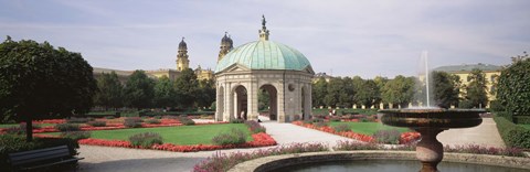 Framed Gazebo In The Garden, Hofgarten, Munich, Germany Print