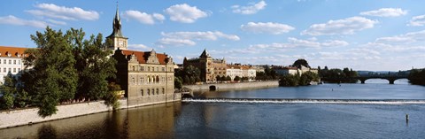 Framed Vltava River, Prague, Czech Republic Print