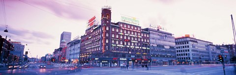 Framed Evening, Radhuspladsen, Copenhagen, Denmark Print