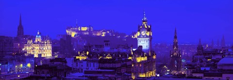 Framed Evening, Royal Castle, Edinburgh, Scotland, United Kingdom Print
