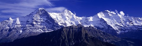 Framed Swiss Mountains, Berner, Oberland, Switzerland Print