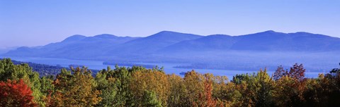 Framed Lake George, Adirondack Mountains, New York State, USA Print