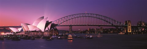 Framed Opera House Harbour Bridge Sydney Australia Print