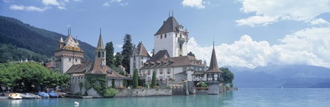 Framed Oberhofen Castle Lake Thuner Switzerland Print