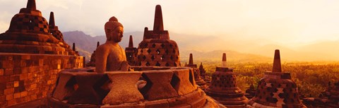 Framed Borobudur Buddhist Temple Java Indonesia Print