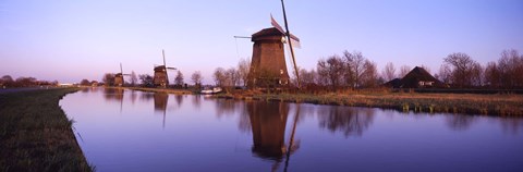 Framed Windmills Schemerhorn The Netherlands Print