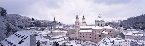 Framed Salzburg in winter, Austria Print
