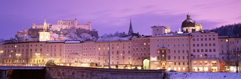 Framed Night Salzburg Austria Print