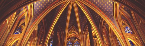 Framed Interior, Sainte Chapelle, Paris, France Print
